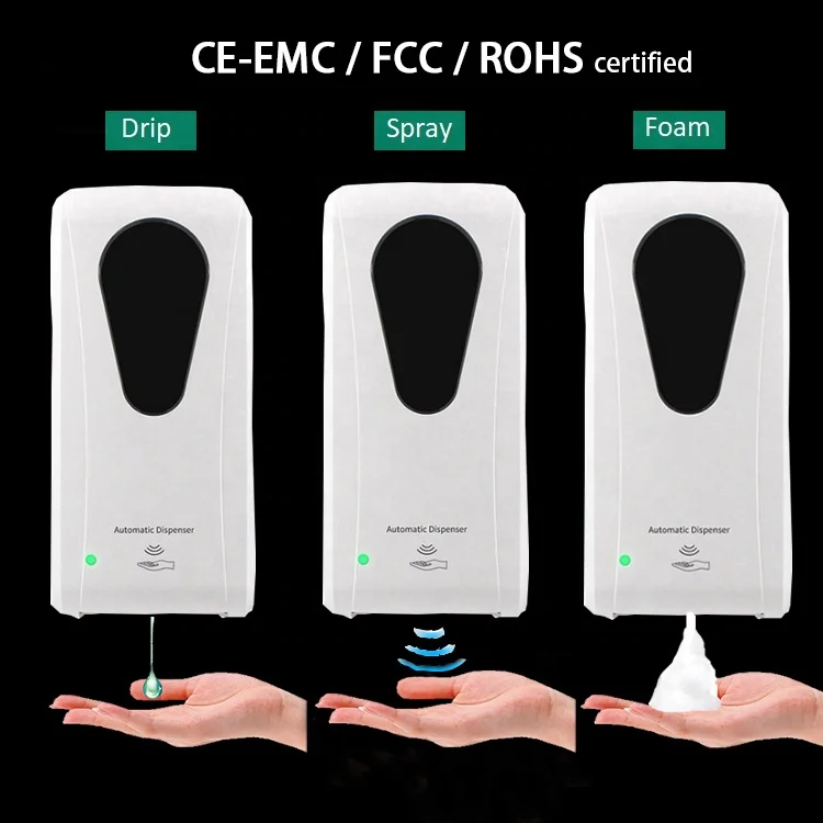 Kingslam CE-EMC/FCC/ROHS/REACH Certified by TUV Wall Mount Touch-free Hand Sanitizer Dispenser for Restaurants Schools Churches