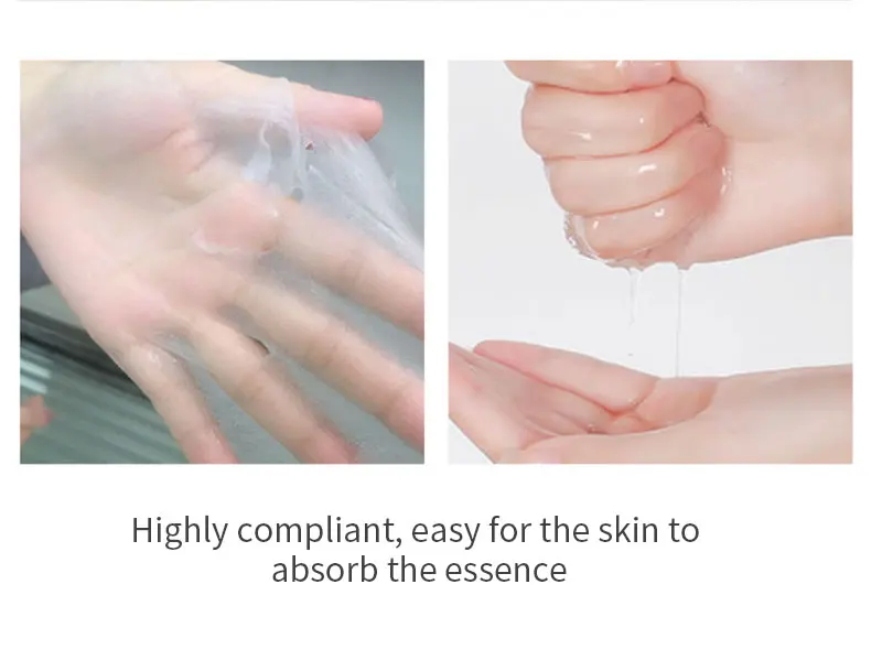 Private label organic skin care face mask sheet moisturizing brightening algae hyaluronic acid hydration repair mask