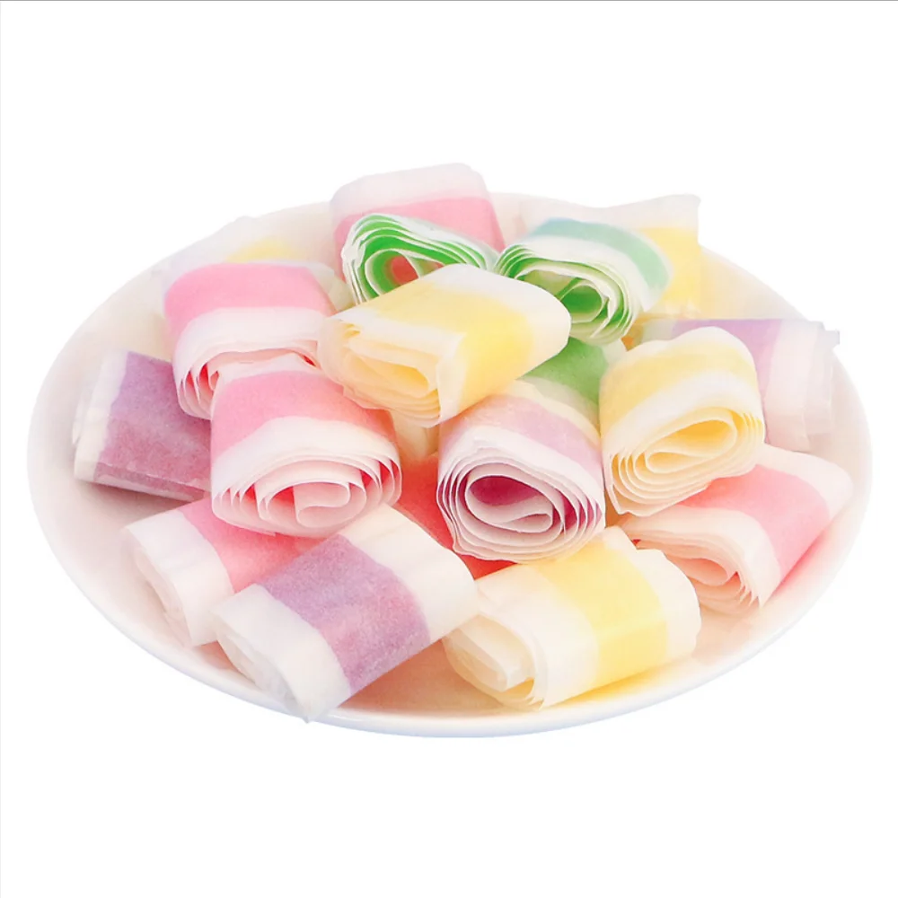 VEGAN CANDY High quality Gummy Roll Candy with real fruit juice Jelly roll  assort flavor custom designed 9pcs x 7unit per bag