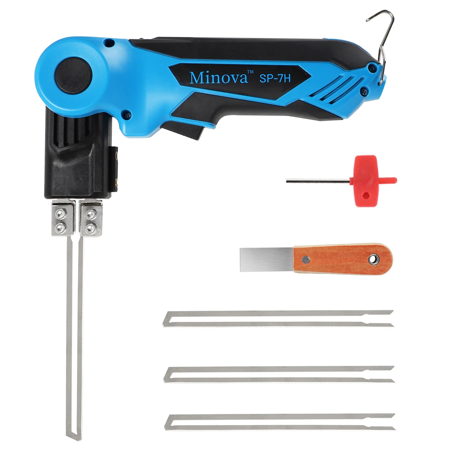 MINOVA Rotatable Hot Knife Foam Cutter Styrofoam Cutting Tool Kit   3*6' blades