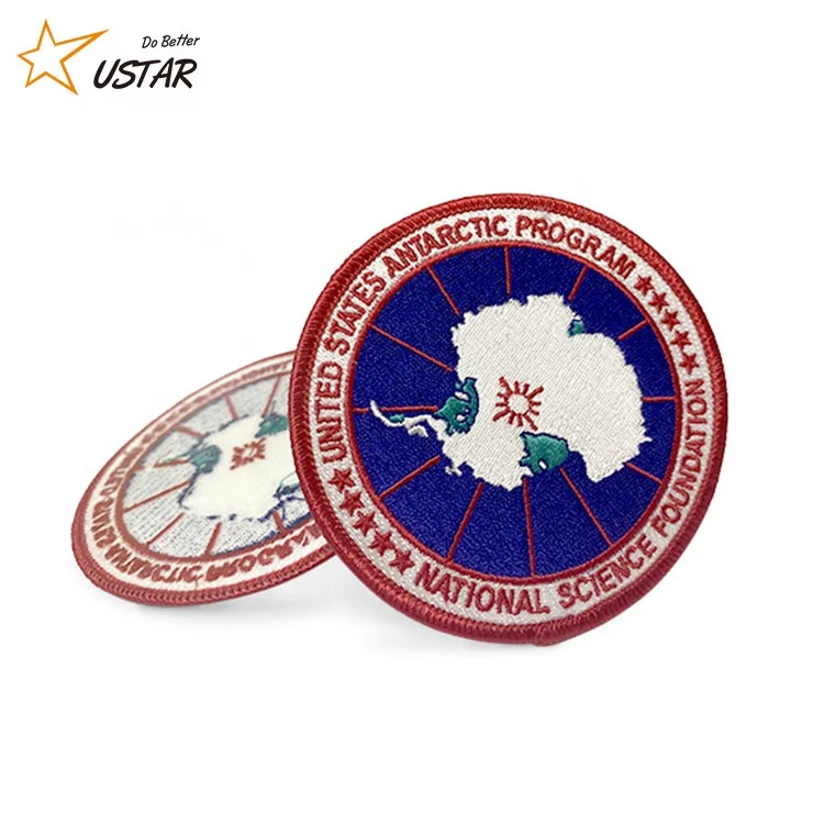 Embroidered Patch Manufacturers OEM Custom Made Brand Name Logo Patch Iron On Embroidered Patches Badges For Clothing