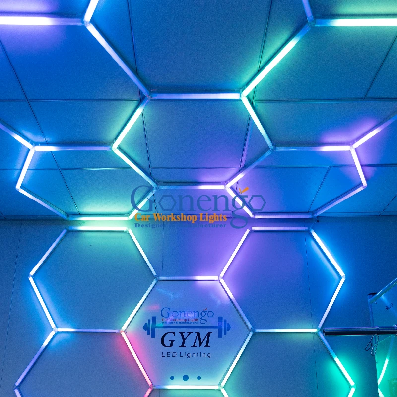 Развлекательное украшение спецэффект шестигранное освещение Rgb сценическое многофункциональное дистанционное управление сборка «сделай сам» для спортзала и парикмахера