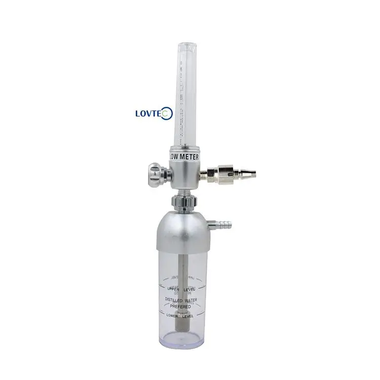 Caipu aluminum Gas Flow Meter aluminum Oxygen Flow Meter With Humidifier DIN adapter