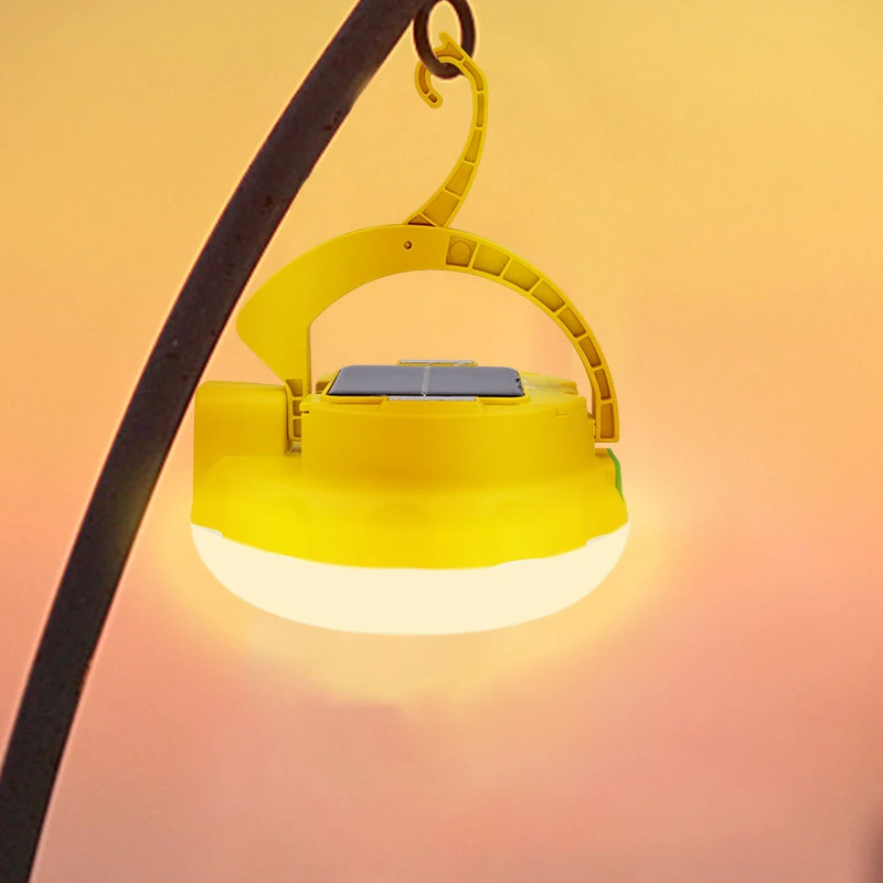 Magnetic Solar Led Camping Light Multi-Function 4 Modes Portable USB C Tent Lamp Rechargeable Garden Fishing Emerge Tent Lantern