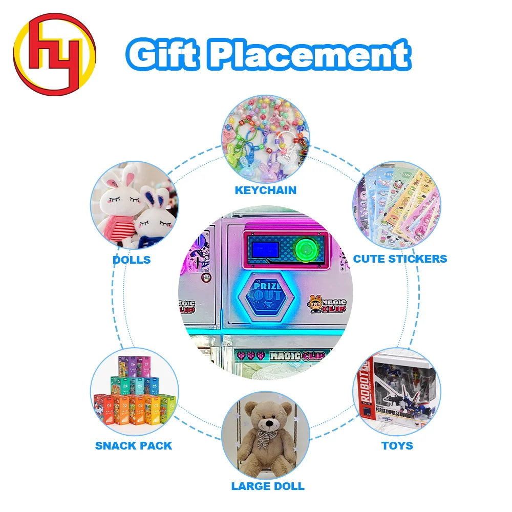 2 Player Full Metal Toy Crane Claw Machine/Double Players Claw Crane/Gift Doll Vending Game Claw Machine