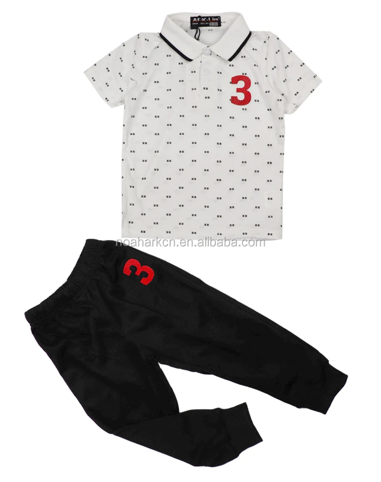 Готов к отправке, заводская цена, популярная стильная повседневная одежда, комплект поло, летние 5 лет, Детские однотонные комплекты одежды для мальчиков