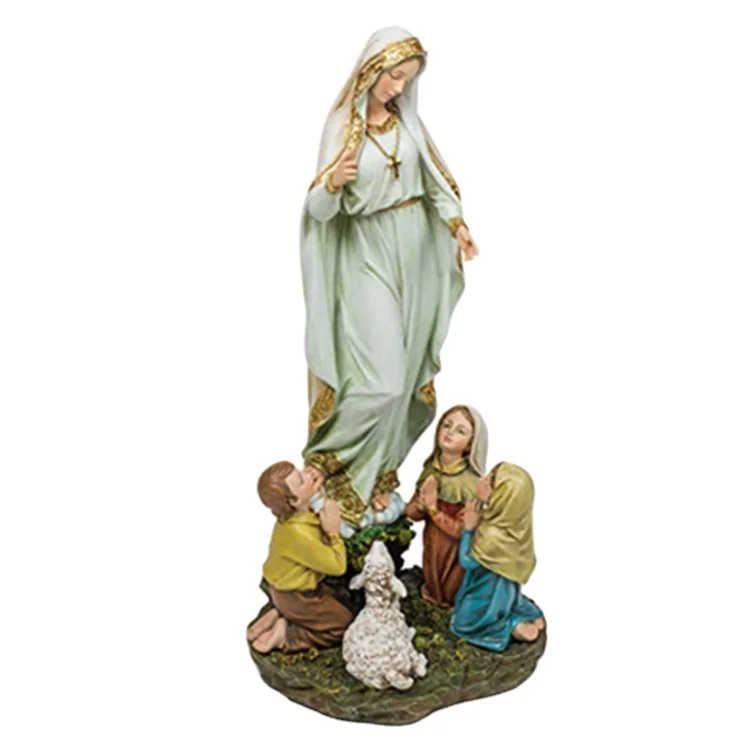 Custom Resin Religious Statues Our Lady Kids Statue Virgin Mary Figurine