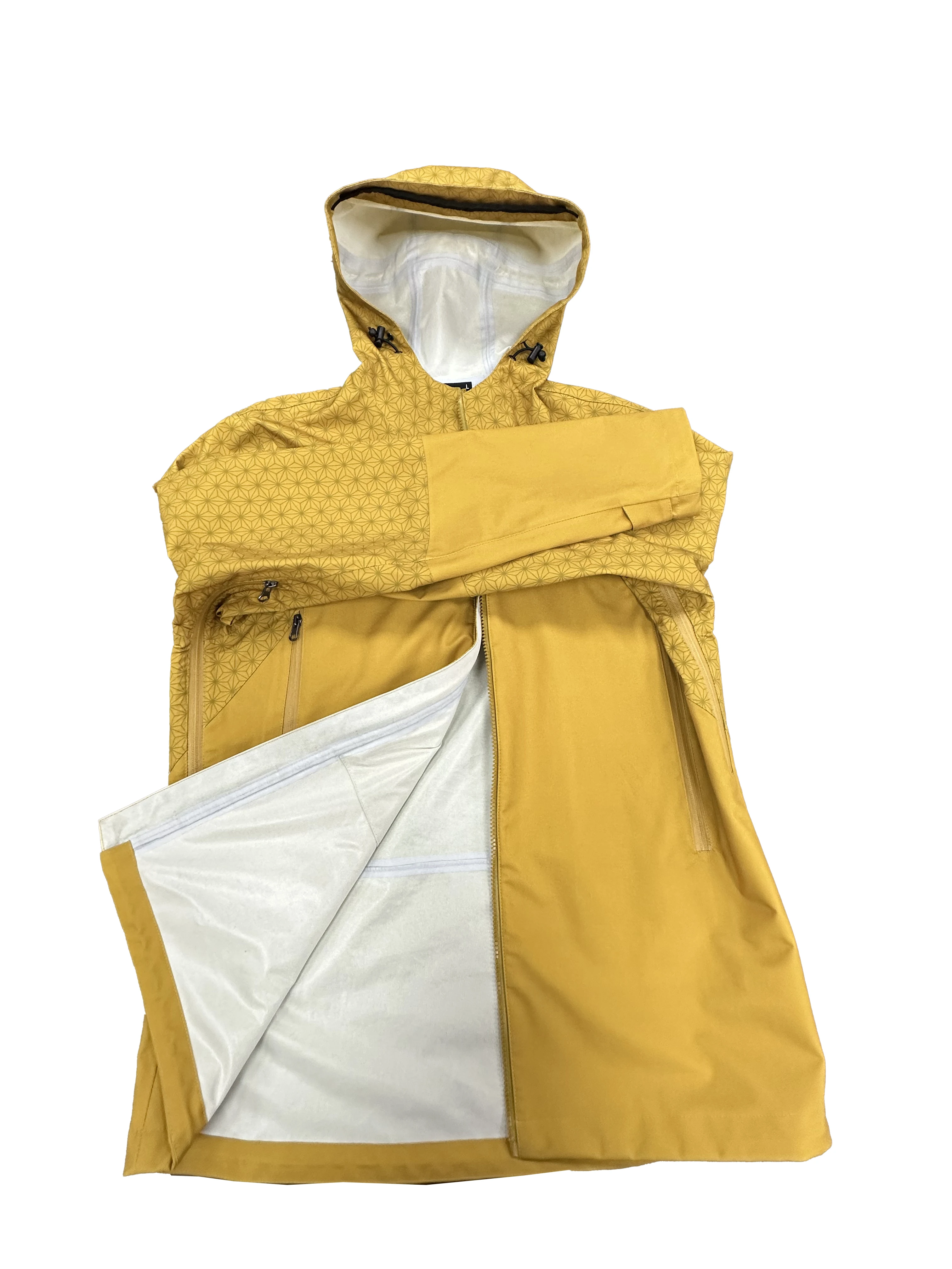 custom wind breaker jacket 2024 yellow fashion clothing manufacturers custom streetwear waterproof jacket for men