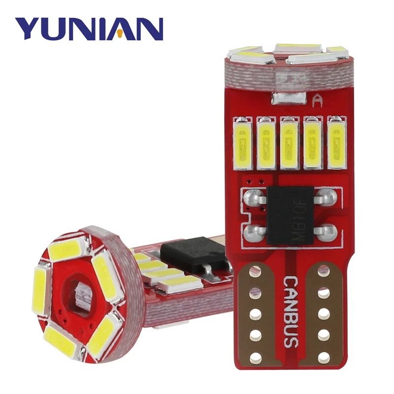 Led W5W T10 Car Led Signal Lamp 501 194 Bulbs 4014 15SMD Clearance Lights Reading Lights Interior lights 6000K 12V canbus