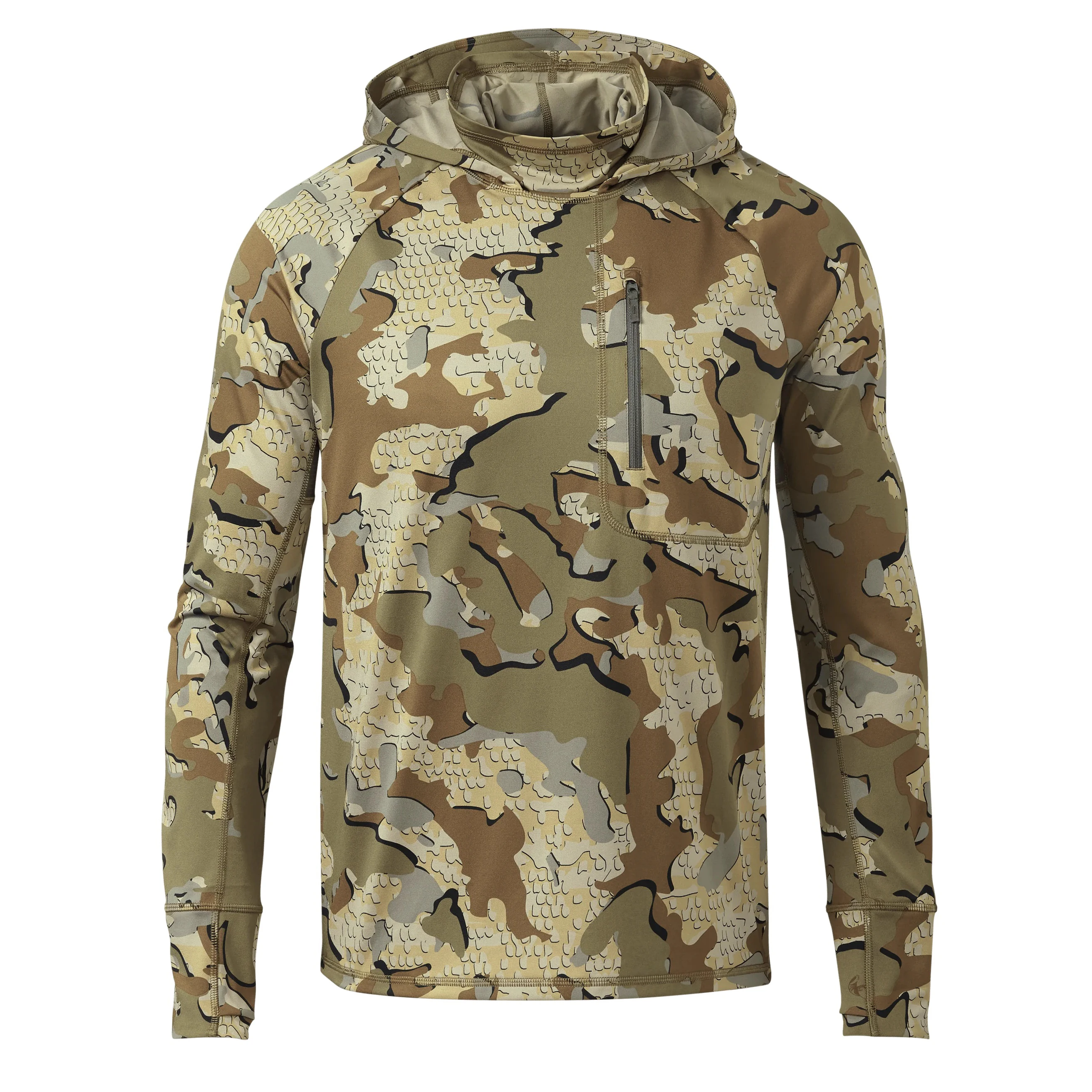 Дизайнерская легкая Винтажная футболка с капюшоном в стиле пустыни, оптовая продажа, ультрафиолетовая камуфляжная рубашка с длинным рукавом