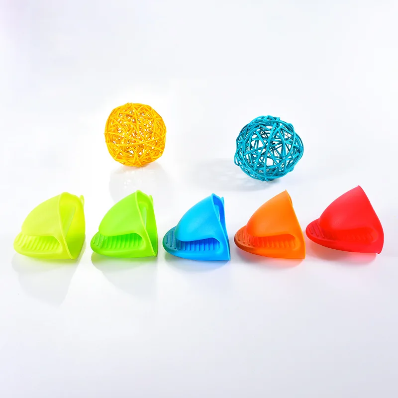 Silicone Oven Heat Insulated Finger Hand Clip Cute Cooking Microwave Non Slip Gripper Pot Holder Kitchen Dishes