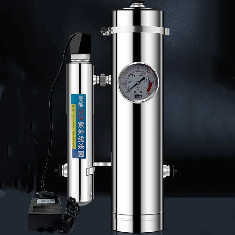 Очиститель водопроводной воды по хорошей цене, предварительной фильтр из ПВДФ мембраны 304, корпус из нержавеющей стали под раковиной, система фильтрации воды с УФ-фильтром