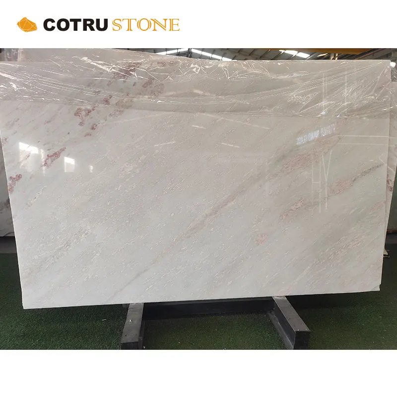 Cotrustone Polished Pink Marble Slab Indoor Flooring Cut To Size Tiles Rinbow Ross Thin Sheets For Fancy Decoration
