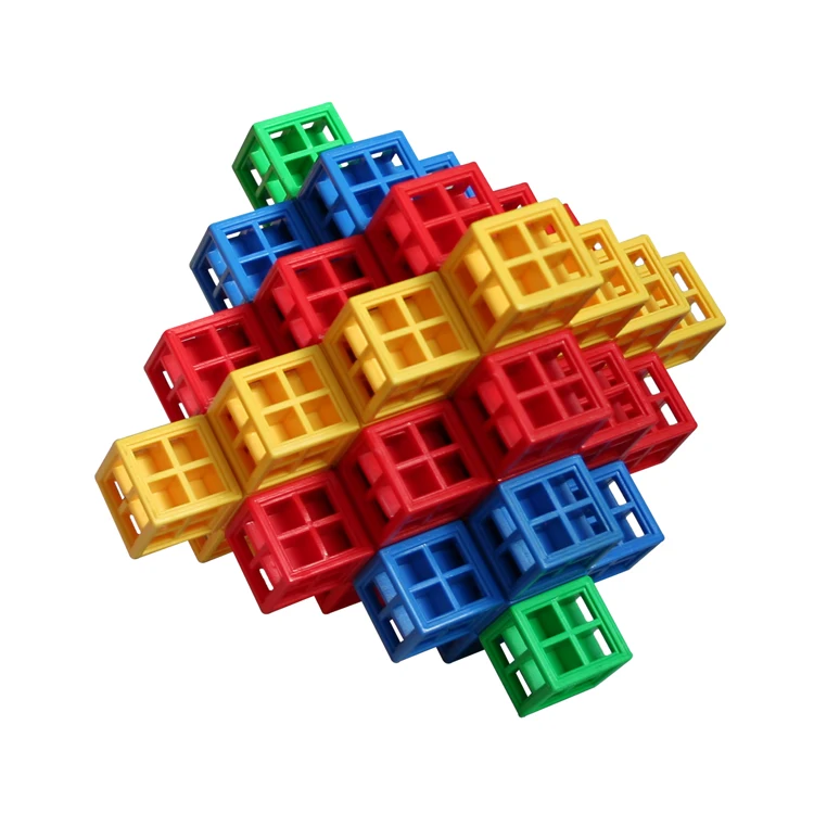 Plastic Clolrful Mathlink Cubes 3d puzzle diy toy  Kids Educational Toys - 300 Pieces