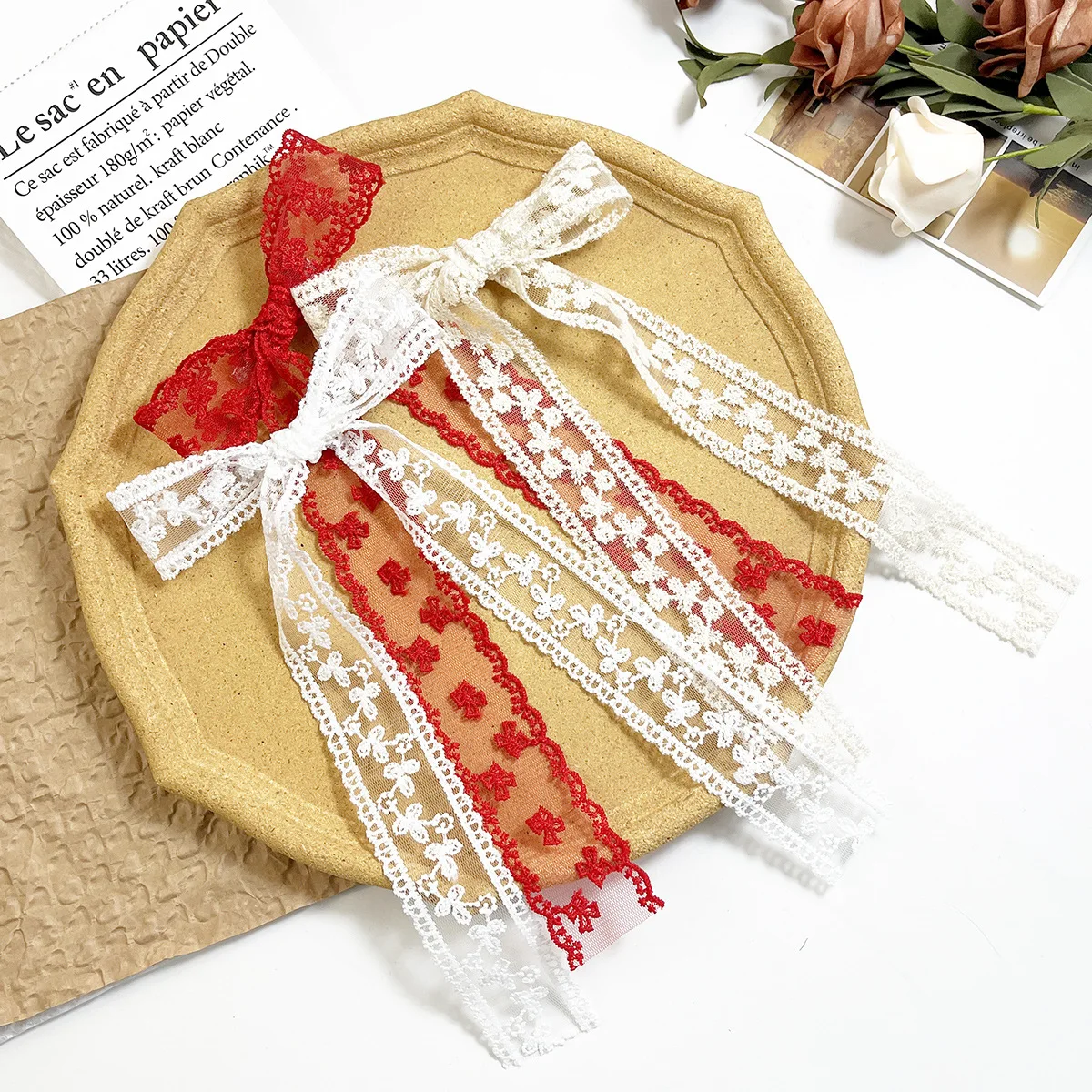 Большие заколки для волос с бантом женщин и девочек длинным хвостом цветами свадебные аксессуары