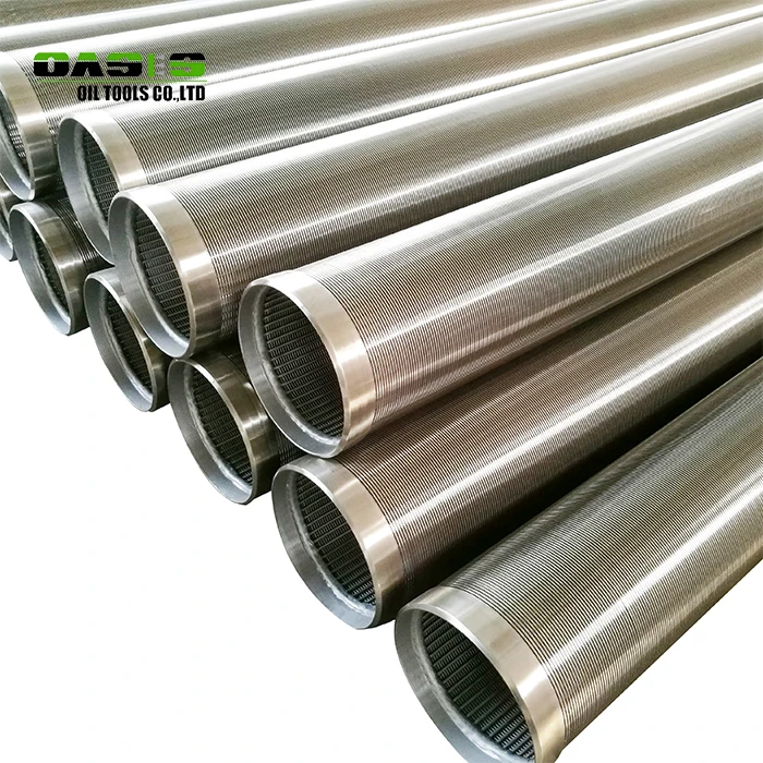 SS304/304L/316/316L Johnson Wedge Wire Screen/sand control Continuous Slot Well Screen Mesh for Water Well Filter