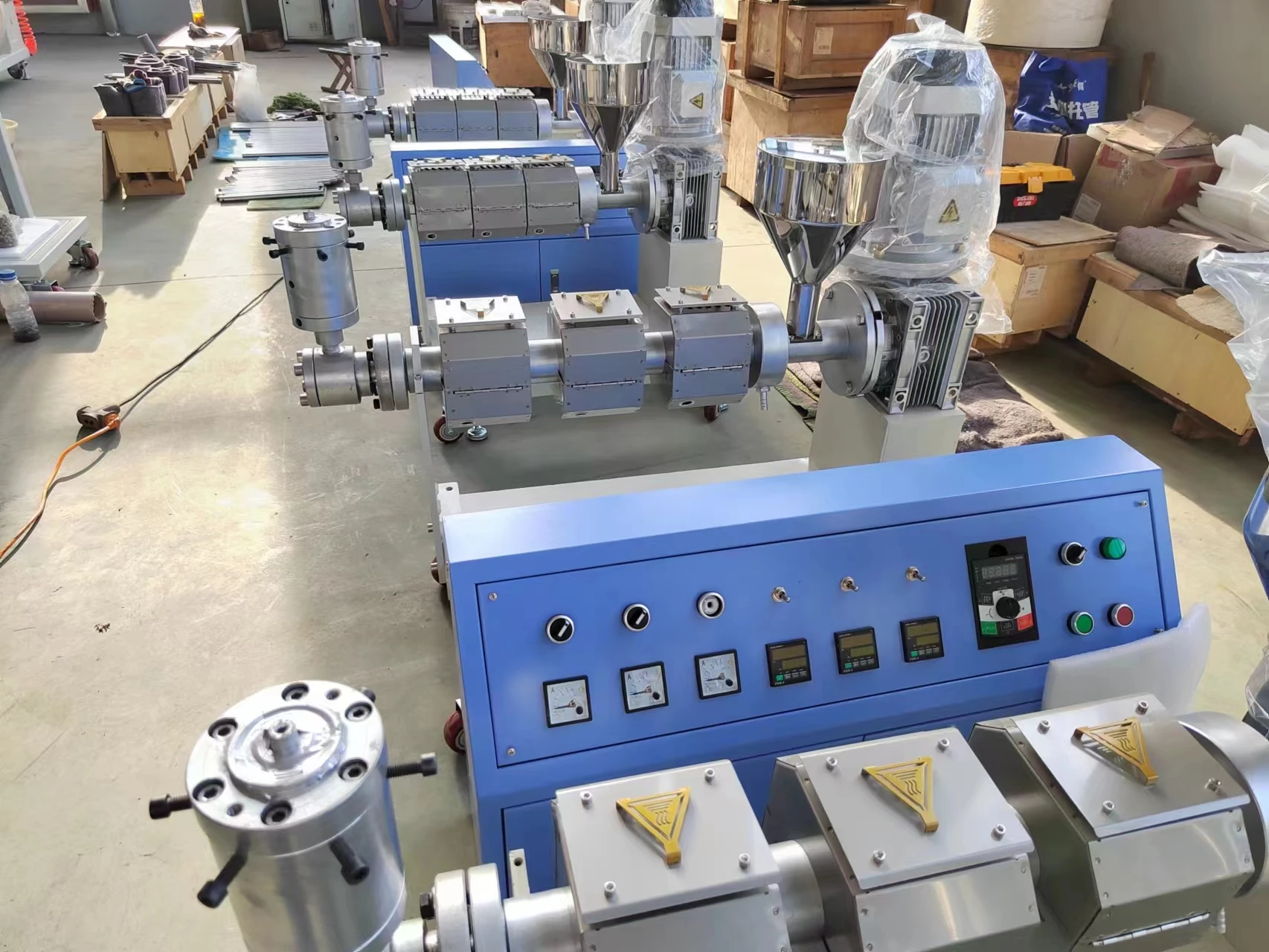 HWYAA Mini PE Plastic Film Blown Lab Extruder small HDPE LDPE Film Blowing Machine