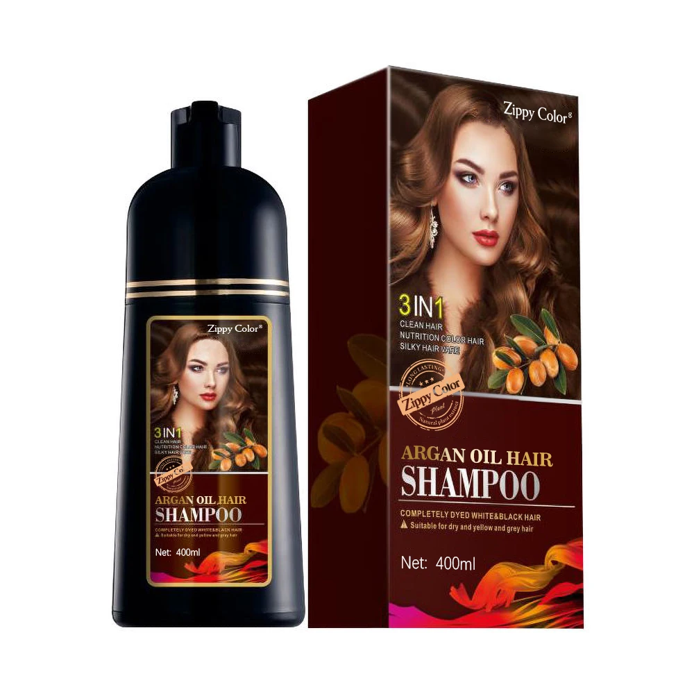 Customize Shampoo Hair Color Semi Permanent Color Shampoo Best Gray Coverage Hair Care Products For Black Women Private Label