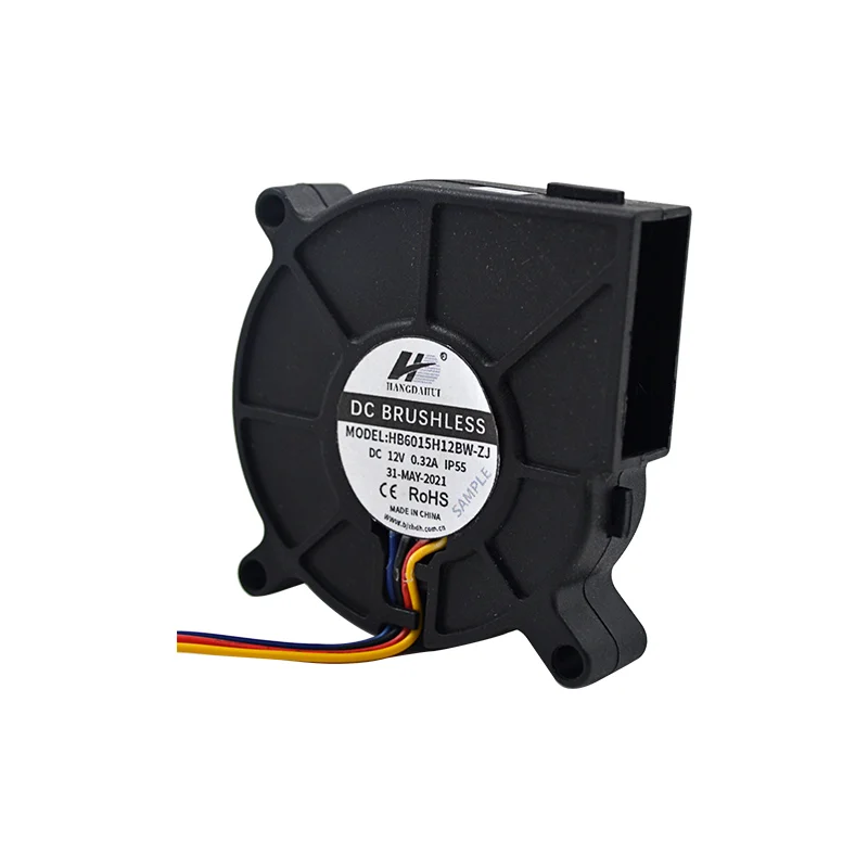 Hangdahui ball bearing blower fans centrifugal mini 4pin pwm 5v 24v blower fan motor 6015 60x60x15mm dc air blower fan