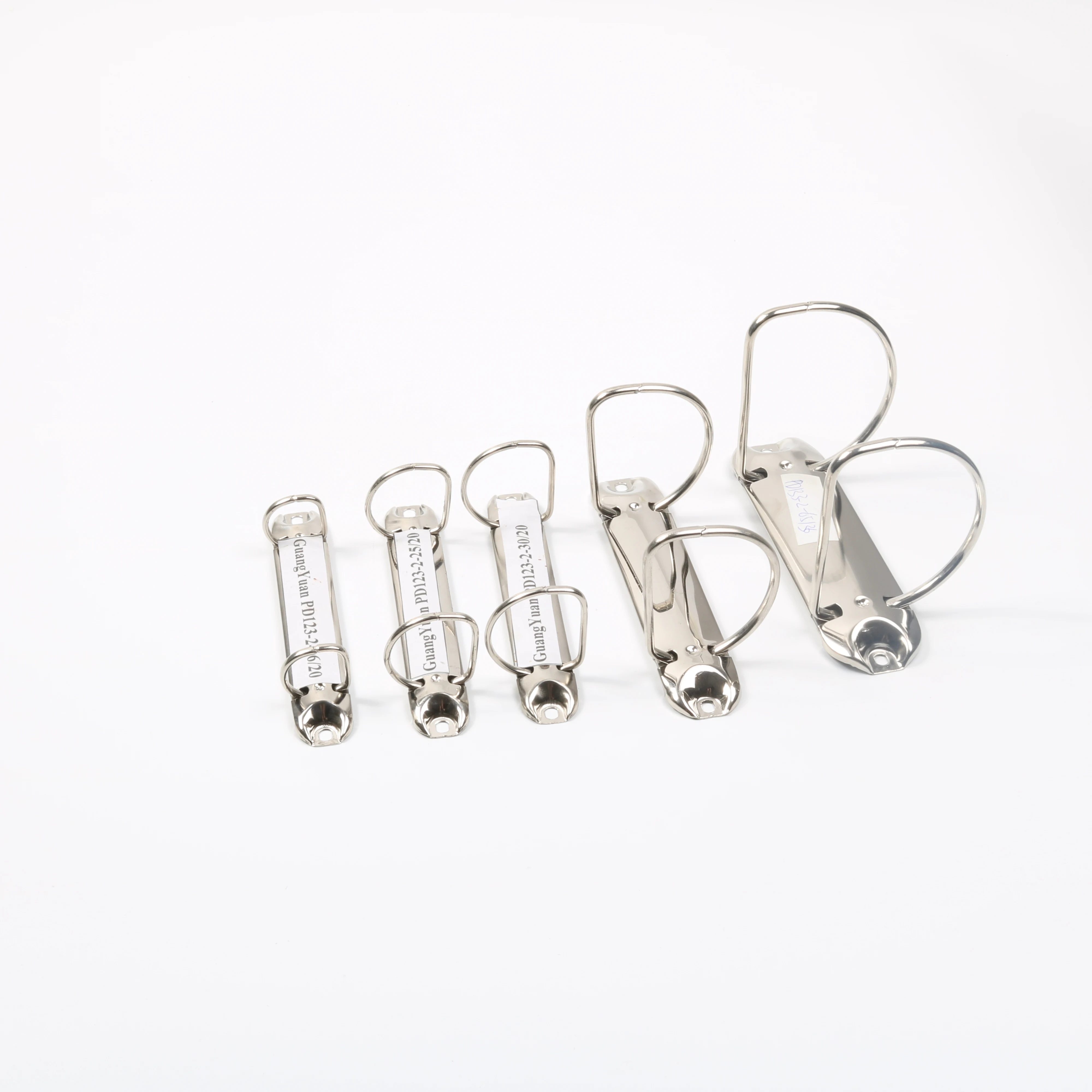 PD123-2-25/20  D shape 2 holes ring binder clip  file clip for A3 a4 a5 notebook