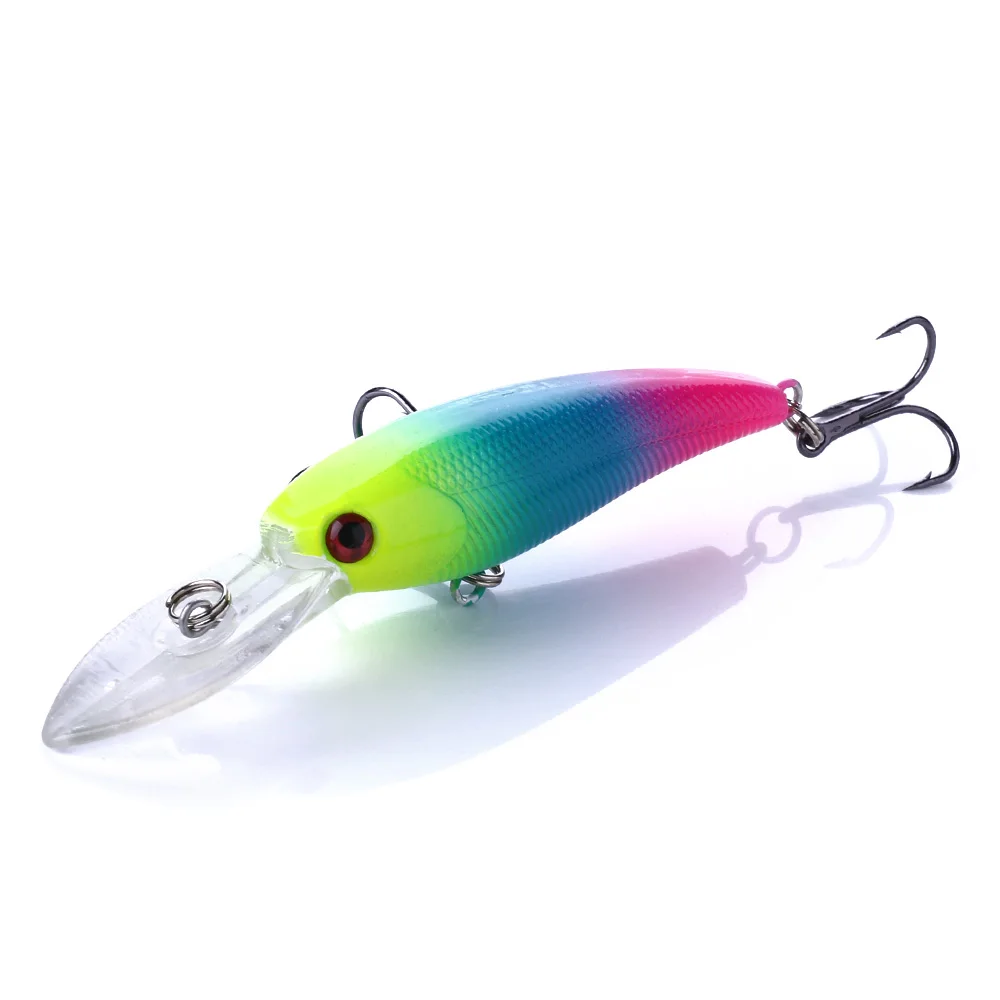 Wholesale 9cm 8.3g Artificial Hard Plastic Bait Sinking Minnow Fishing Lures with Long Tongue Board