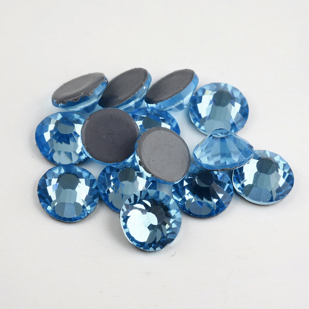 Bling Aquamarine SS20 Hotfix FlatBack Rhinestones  for Tumblers, ,T-shirt,Bodysuit,lipgloss,singer Costumes,DIY Letters