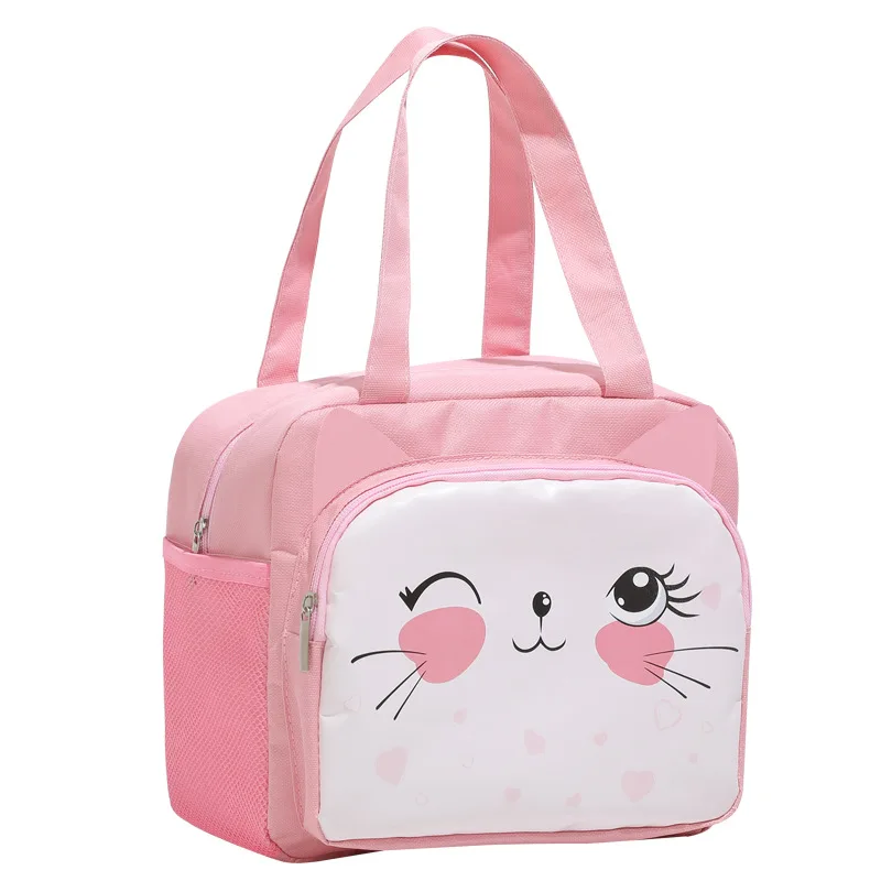 Wholesale Custom Logo Cute Cartoon Oxford Polyester Tote Cooler Lunch Bag Insulated for School Kids