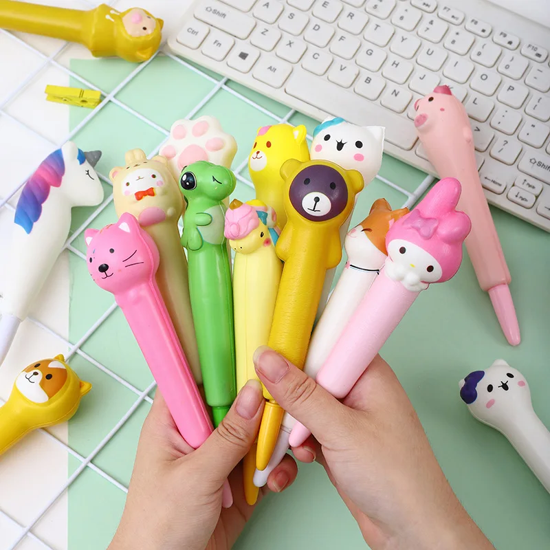D-08003 Decompression Pen Pinch Pen Soft Slow Rebound Decompression Neutral Vent Pen Cartoon Stationery