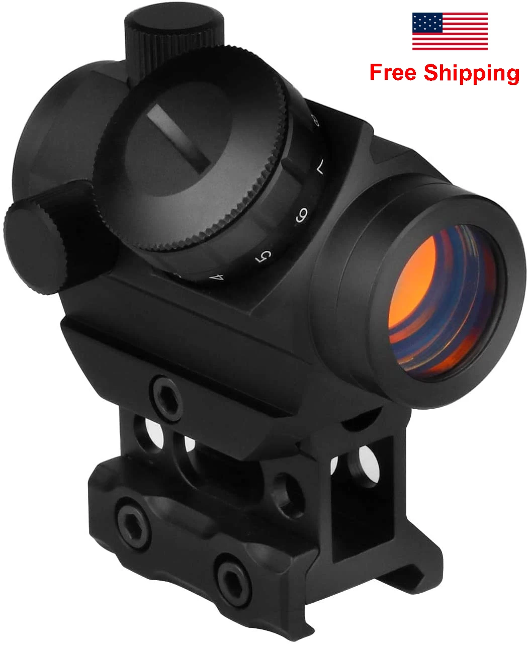 Beileshi Air Gun Tactical Red Dot Sight 4 MOA 1X25 Compact Red Dot Gun Sight Rifle Scope