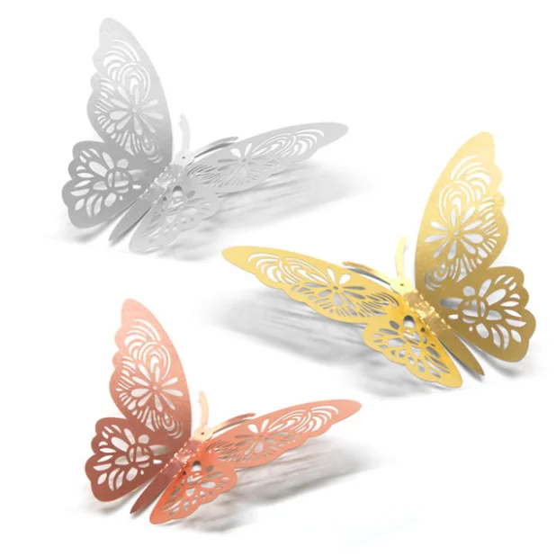 Перфорированная паста-бабочка KYO, трехмерная бабочка, украшение для свадьбы, праздника, украшение для одежды