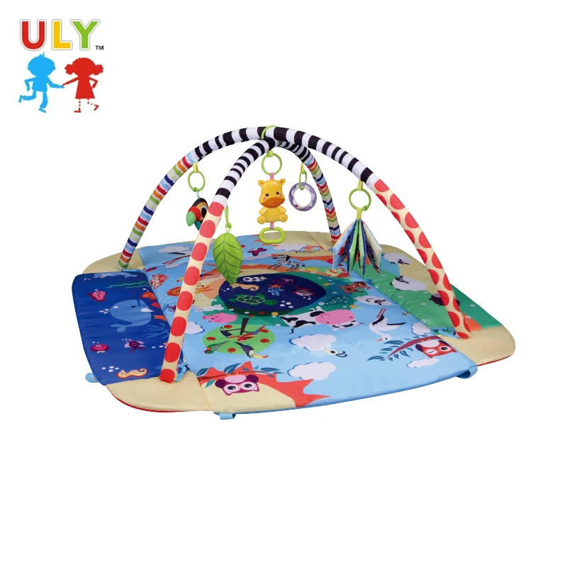 ULY Kids Games 5 In 1 Activity Carpet Blanket Fitness Toys Custom Animal Shaped Infant Ball Pool Educational Baby Gym Play Mat