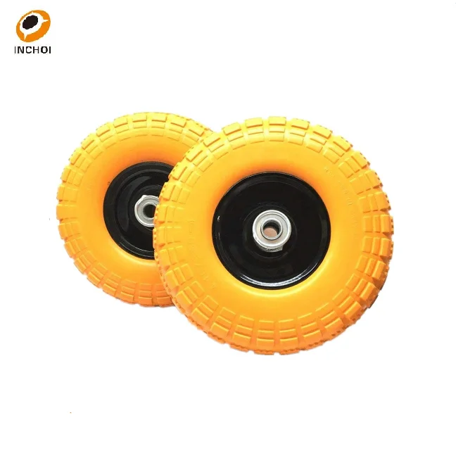 
mini 10 inch colourful polyurethane pu foam wheel tyre 3.00-4 for hand trolly wheelbarrow 
