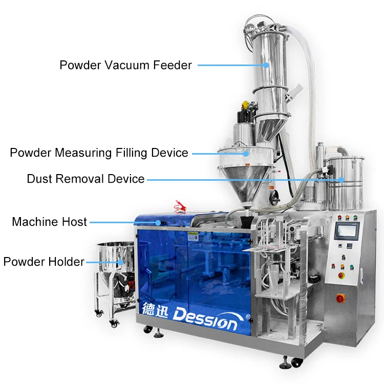 Automatic 120g 300g Greens Powder Smoothie Pouch Packing Machine Moringa Powder Wheat Grass Powder Doypack Filling Machine