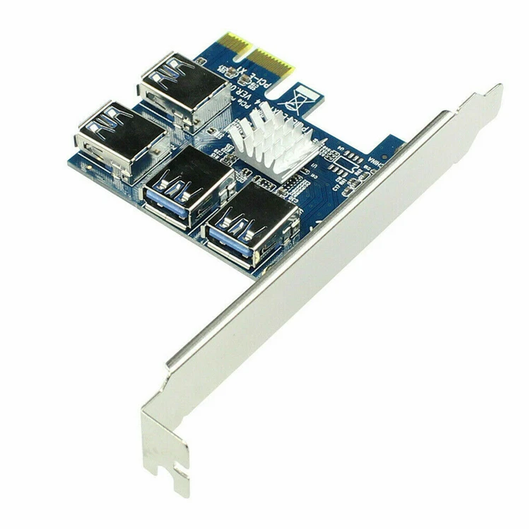 Адаптер Ruicorp PCI-E с 1X на 4 USB 3 0 для PCIE 16X карта расширения PCI Express усилитель порта концентратор