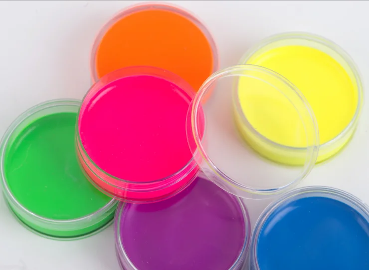 MeiduGaga wholesale 6 neon colors for kids with brush non-toxic multi-purpose water based washable  face paint