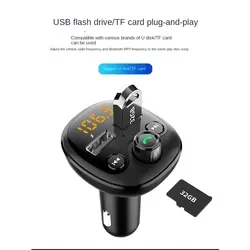 Wholesale BT5.0 Radio FM Transmitter Wireless Car MP3 Player Hands Free Audio Receiver Dual USB Fast Charger