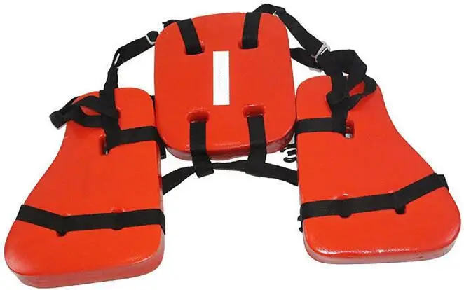 Marine Oil Workers Using Three-Pieces Life Jacket