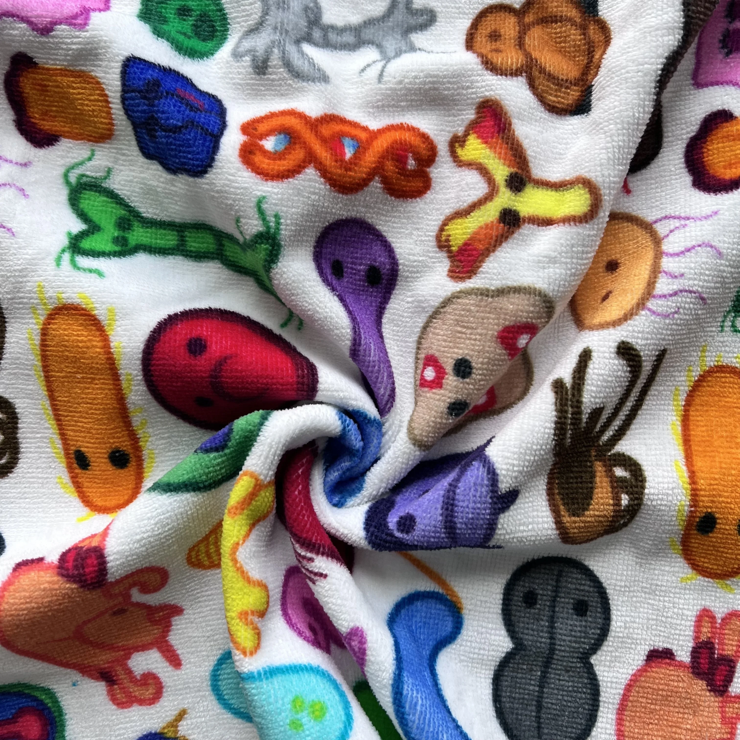 For Kids Custom Logo Cotton Kids Towels With Cartoon Character Terry Cotton Printed Towel Character