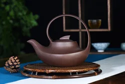 460ml  Yixing purple clay tea set Qu-teapot kung fu tea set old purple mud pot purple sand tea pot