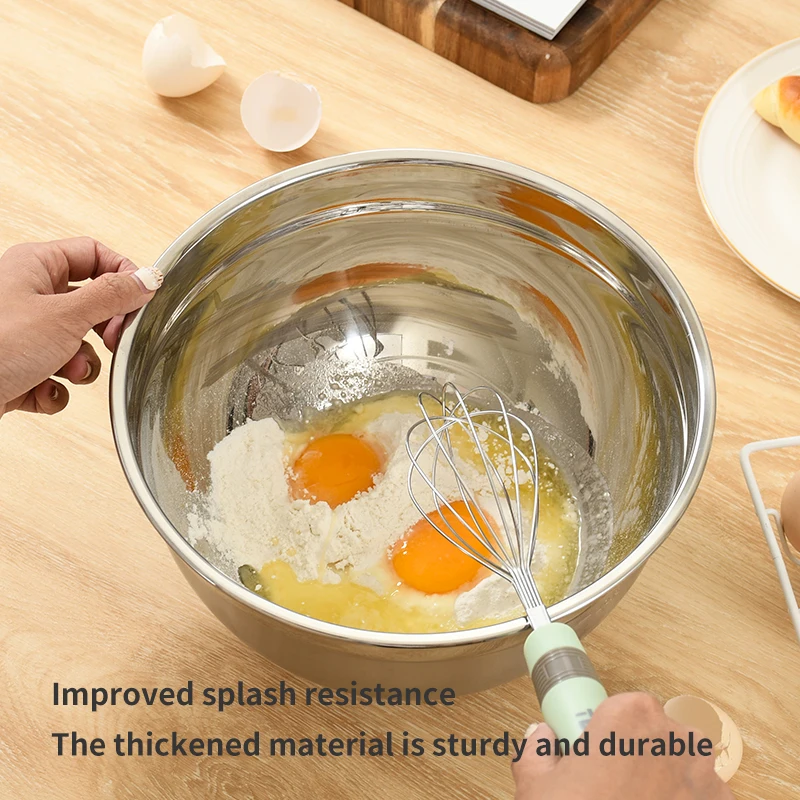 Stainless Steel Mixing Bowl Kitchen & Home Essential for Food Storage Serving, Salad, Food Prep, Baking, & Cooking Custom logo