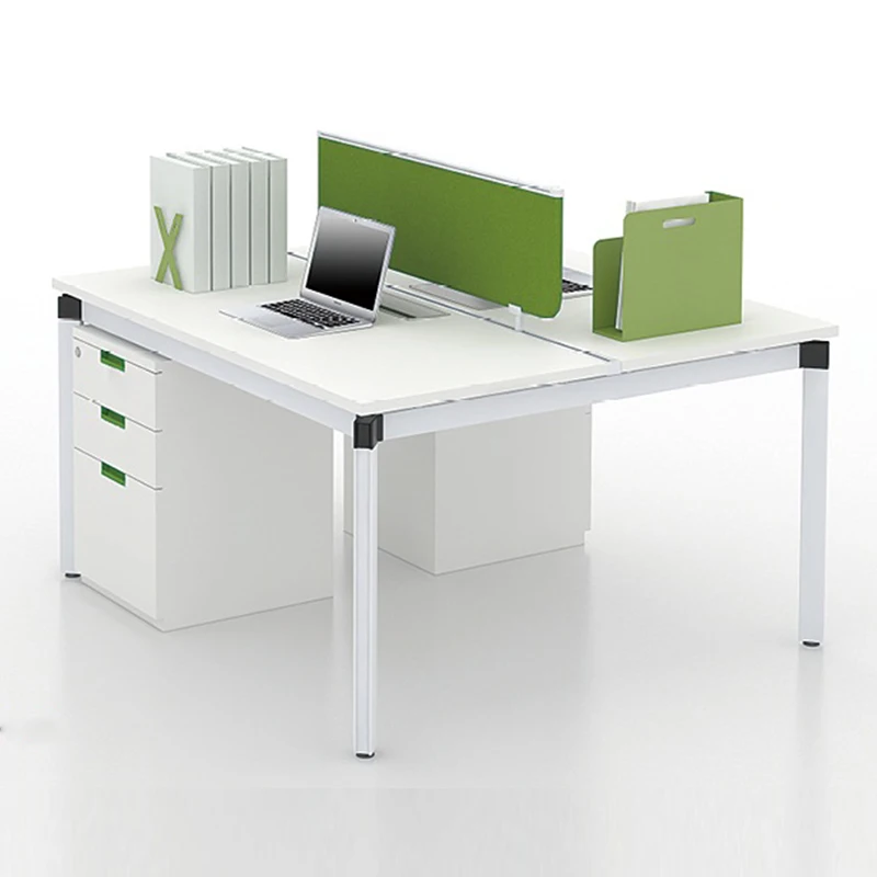 Luxury 3 seater Open Staff Workstation wooden modular 120 degree curved executive triangle workstation desk table with cabinet