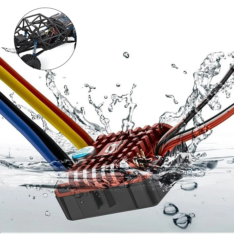 HobbyWing QuicRun 1060 RTR 60A Brushed Electronic Speed Controller ESC For 1:10 RC HSP Car Waterproof RC Car Axial