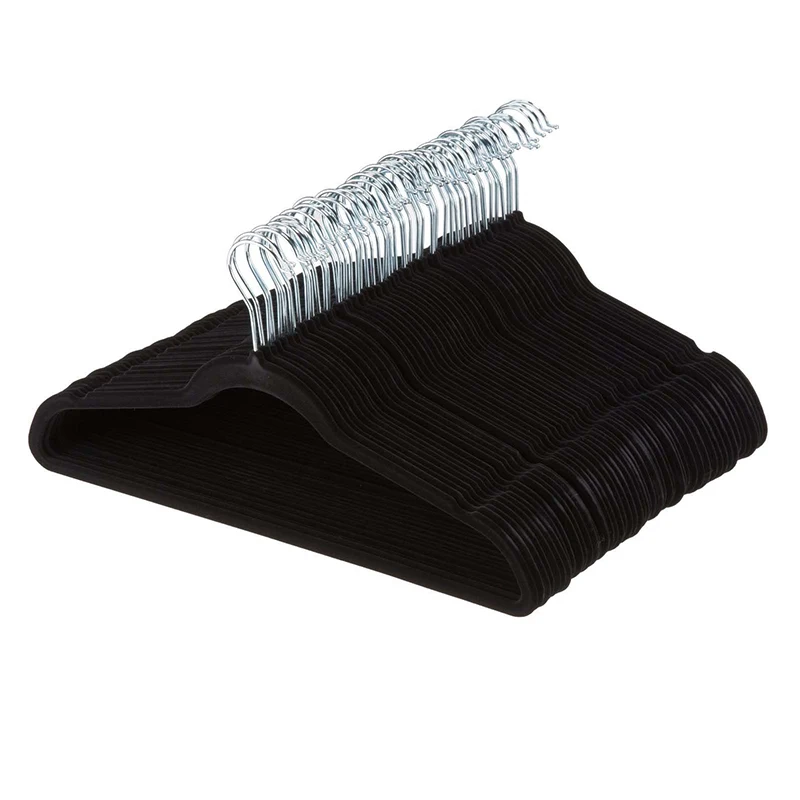 Heavy Duty Custom Coat Durable Clothes Hanger Non slip Clothing Velvet Hangers