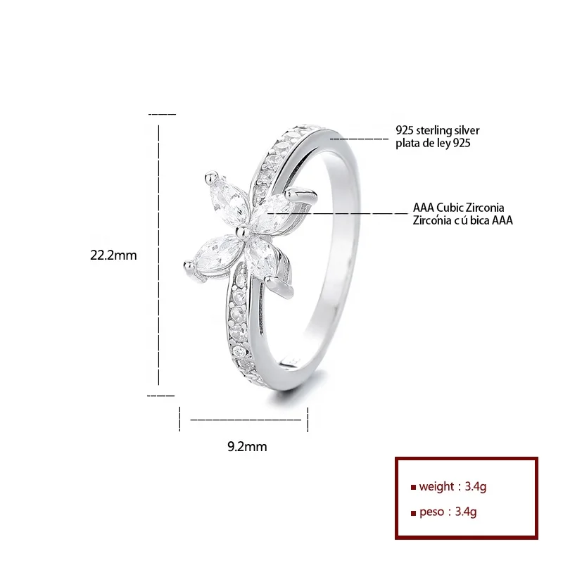 Bisuterias Chic High Cubic Zirconia S925 Engagement Rings For Women Perfect Fashion Jewelry Classy Ring