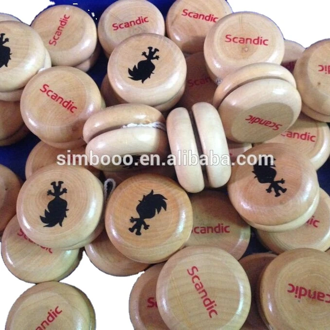 
Wholesale custom logo professional free yoyo 5.6cm promotional custom logo wooden yoyo 