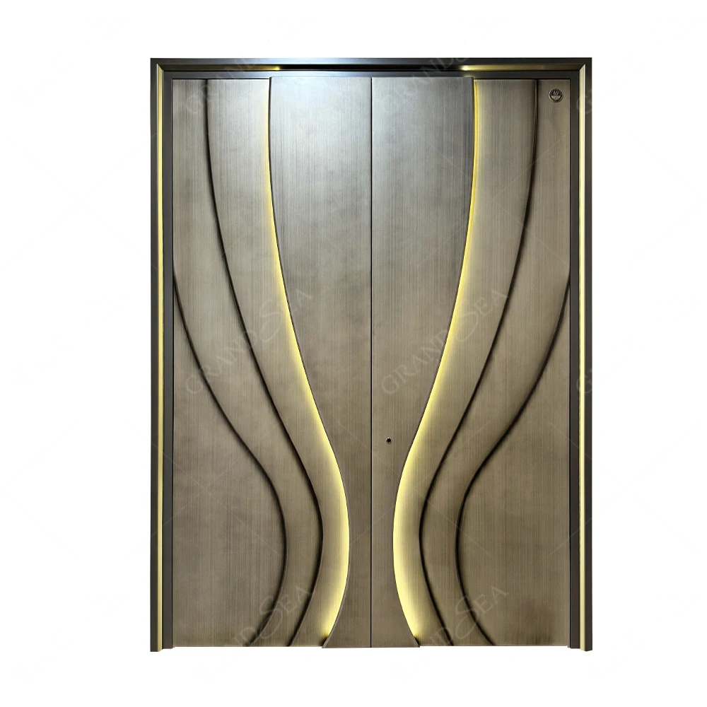 Spain Luxury Palace Bulletproof Fireproof Security Main Front Entrance Armoured Security Steel Door For Front