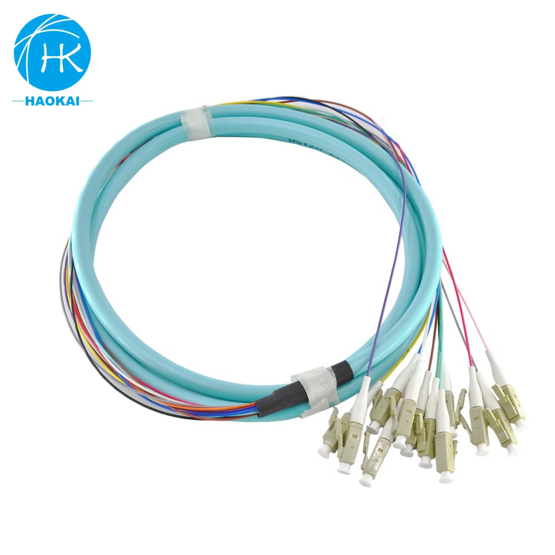 12 Core Waterproof Sc Apc Color Optical 0.9Mm 12Core Fiber Optic Pigtail