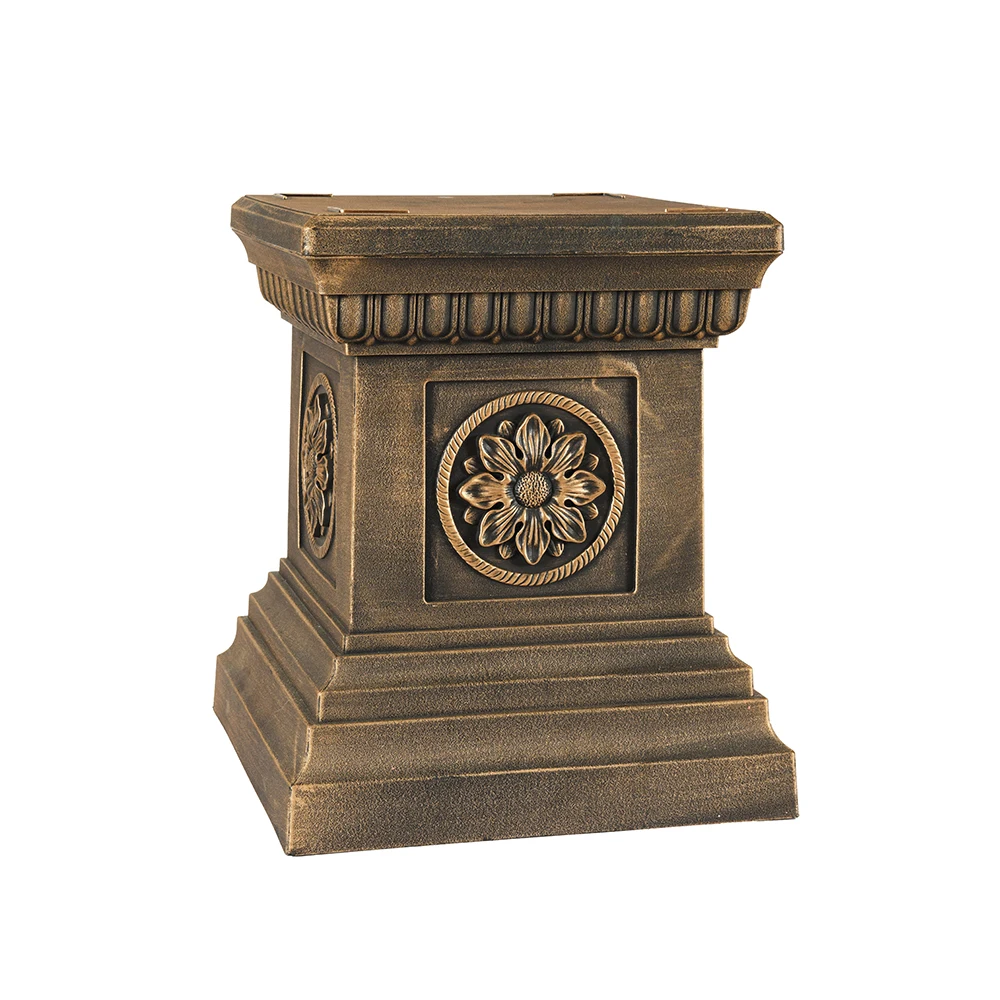 Roman style outdoor garden pp plastic column for flower pot