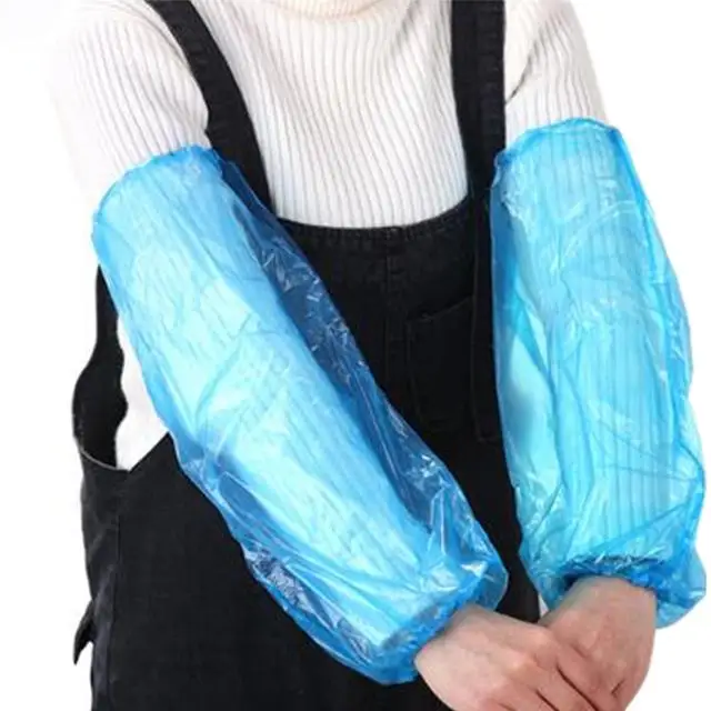 Blue white  cheap factory disposable  arm sleeve covers arm sleeve covers kitchen pe cpe arm sleeves
