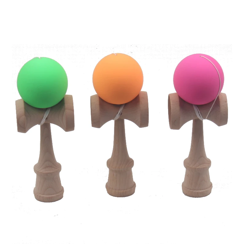 Japanese Traditional Standard Games beech Wooden plastic painting coating Kendama Toys